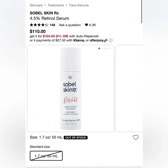 SOBEL SKIN Rx - 4.5% Retinol Serum